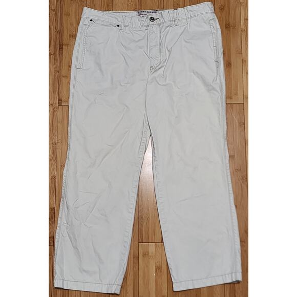 Tommy Bahama White Cotton Casual Dress Pants Denim Men’s 40x30 (measure 40x28) - Picture 1 of 11